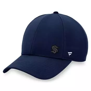 Женская регулируемая шляпа с фирменным логотипом Fanatics Deep Sea Blue Seattle Kraken Authentic Pro Road Fanatics