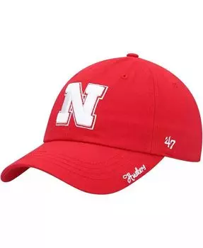 Женская регулируемая шляпа с логотипом Scarlet Nebraska Huskers Miata Clean Up '47 Brand, красный
