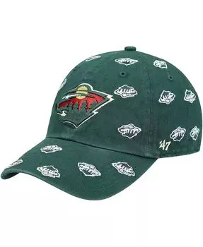 Женская регулируемая шляпа с логотипом зеленого цвета Minnesota Wild Confetti '47 '47 Brand, зеленый