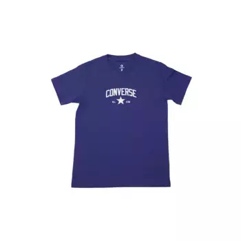 Женская ретро спортивная футболка Converse, тёмно-синий