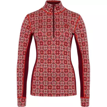 Женская розовая рубашка с молнией до половины и длинным рукавом Kari Traa, красный