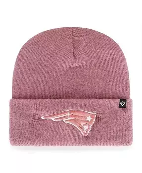 Женская розовая вязаная шапка с манжетами New England Patriots Haymaker '47 Brand, розовый