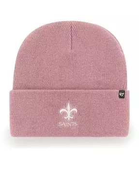 Женская розовая вязаная шапка с манжетами New Orleans Saints Haymaker '47 Brand, розовый