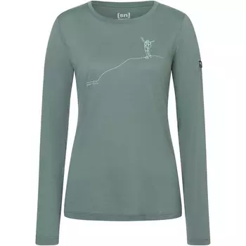 Женская рубашка Bergglck с длинным рукавом Super.Natural, зеленый