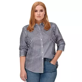 Женская рубашка больших размеров ellos на пуговицах Ellos, цвет Black White Gingham