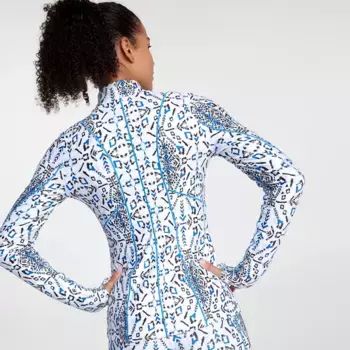 Женская рубашка CALIA Cold Dash, молния 1/4, цвет Folklore Print White