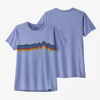 Женская рубашка Capilene Cool с графическим рисунком на каждый день Patagonia, цвет Ridge Rise Stripe: Pale Periwinkle X-Dye