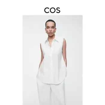 Женская рубашка Cos без рукавов с открытой спиной, белый