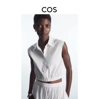 Женская рубашка Cos с эластичной резинкой на талии, белый