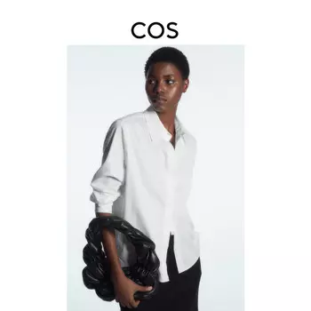 Женская рубашка Cos с острым воротником и пуговицами, белый