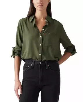 Женская рубашка Darlene с воротником и пуговицами спереди Levi's, зеленый