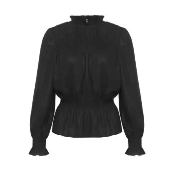 Женская рубашка Deep Breath с рюшами и длинными рукавами, абрикос