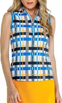 Женская рубашка для гольфа без рукавов с молнией в четверть длины Tailh Shylah