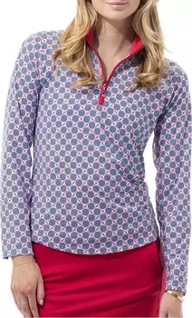 Женская рубашка для гольфа с воротником под горло и длинными рукавами Sansoleil Solcool