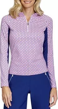 Женская рубашка для гольфа Shalia с длинным рукавом и молнией 1/4 Tail