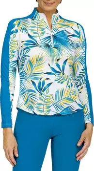 Женская рубашка для гольфа Tail с длинным рукавом и молнией 1/4