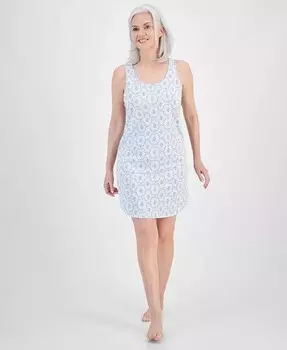 Женская рубашка для сна на майке с цветочным принтом Charter Club, синий