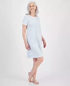 Женская рубашка для сна с короткими рукавами Charter Club, синий