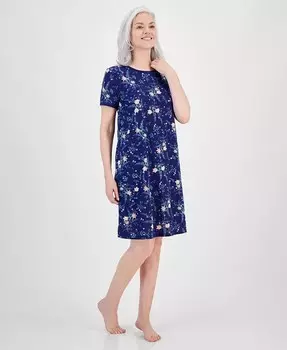 Женская рубашка для сна с короткими рукавами Charter Club, синий