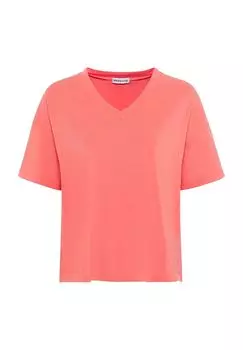 Женская рубашка для сна с V-образным вырезом и короткими рукавами Manguun, цвет Shell Pink