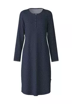 Женская рубашка для сна с вырезом Midnight Dreams Henley CALIDA, цвет 488 Peacoat Blue