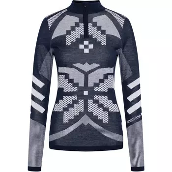 Женская рубашка Faith с молнией до половины и длинным рукавом Kari Traa, синий