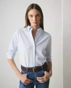 Женская рубашка из пике с длинными рукавами Lloyd's, синий