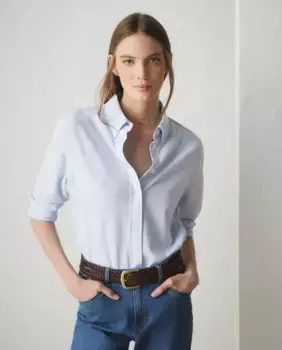 Женская рубашка из пике с длинными рукавами Lloyd's, синий