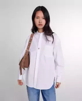 Женская рубашка из поплина оверсайз Maje, белый