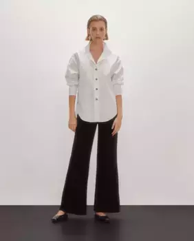 Женская рубашка из поплина с длинными рукавами Woman Limited El Corte Ingls, белый