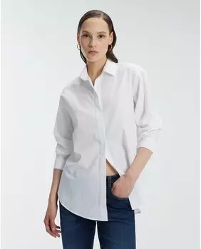 Женская рубашка из поплина с длинными рукавами Andam, белый