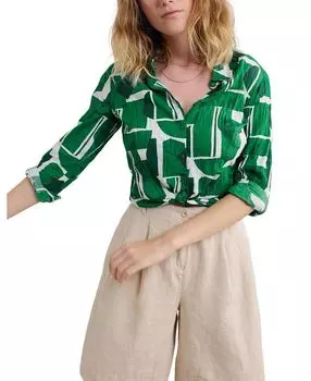 Женская рубашка Larissa Seasalt Cornwall, зеленый