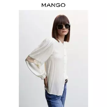 Женская рубашка Mango из тюля, белый