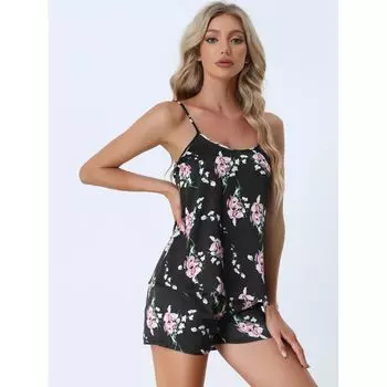 Женская рубашка на бретельках без рукавов, атласный комплект для отдыха, одежда для сна, пижамные комплекты cheibear, синий