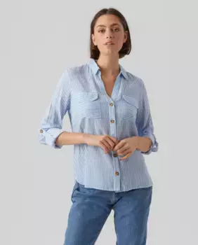 Женская рубашка на пуговицах с длинным рукавом Vero Moda, белый