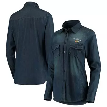 Женская рубашка на пуговицах с длинным рукавом Antigua Denim Chicago Blackhawks Outlook Antigua