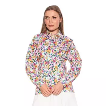 Женская рубашка на пуговицах с длинными рукавами ALEXIA ADMOR Calliope, цвет Floral Multi
