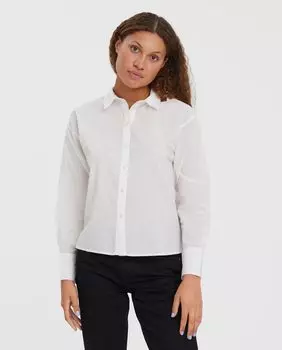 Женская рубашка на пуговицах с длинными рукавами Vero Moda, белый