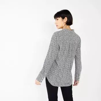 Женская рубашка на пуговицах с драпировкой Nine West Nine West, черный