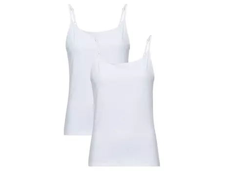 Женская рубашка на тонких бретельках Mexx, 2 шт., приталенного кроя, белый