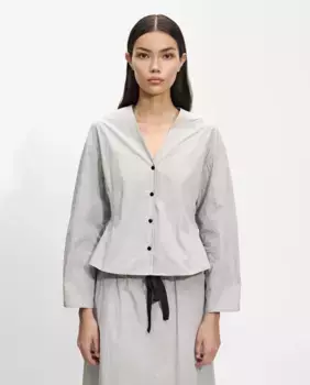 Женская рубашка оверсайз на пуговицах с длинными рукавами Parfois, серый