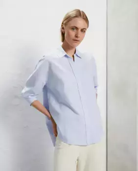 Женская рубашка оксфорд оверсайз Easy Wear, синий