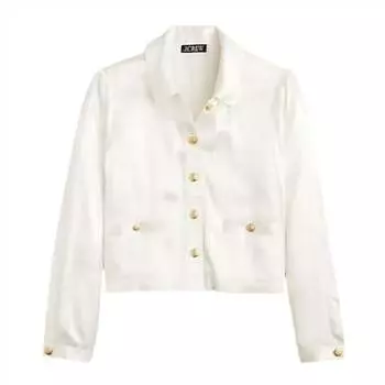Женская рубашка-пиджак цвета слоновой кости J.Crew
