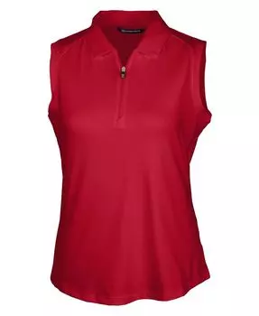 Женская рубашка-поло без рукавов Forge Stretch большого размера Cutter & Buck, красный