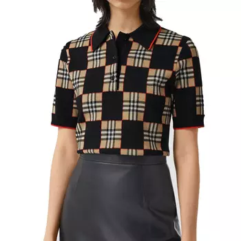 Женская рубашка поло Burberry, цвет Black