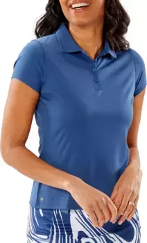 Женская рубашка-поло для гольфа с короткими рукавами Nancy Lopez Legacy Nancy Lopez Golf, темно-синий