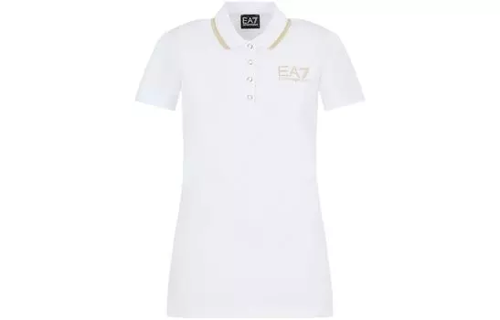 Женская рубашка-поло EA7 SS24 EMPORIO ARMANI, белый