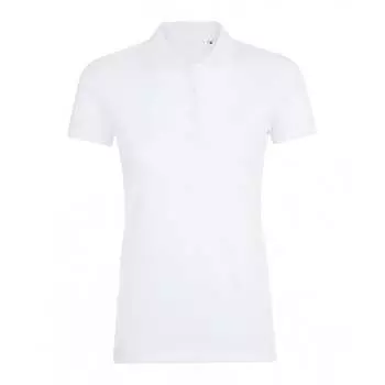 Женская рубашка-поло из пике с короткими рукавами «Феникс» Sols, белый