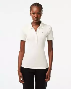 Женская рубашка-поло Lacoste из натурального хлопка Lacoste, белый