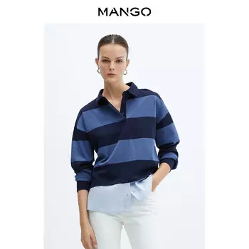 Женская рубашка-поло Mango в студенческом стиле, розовый